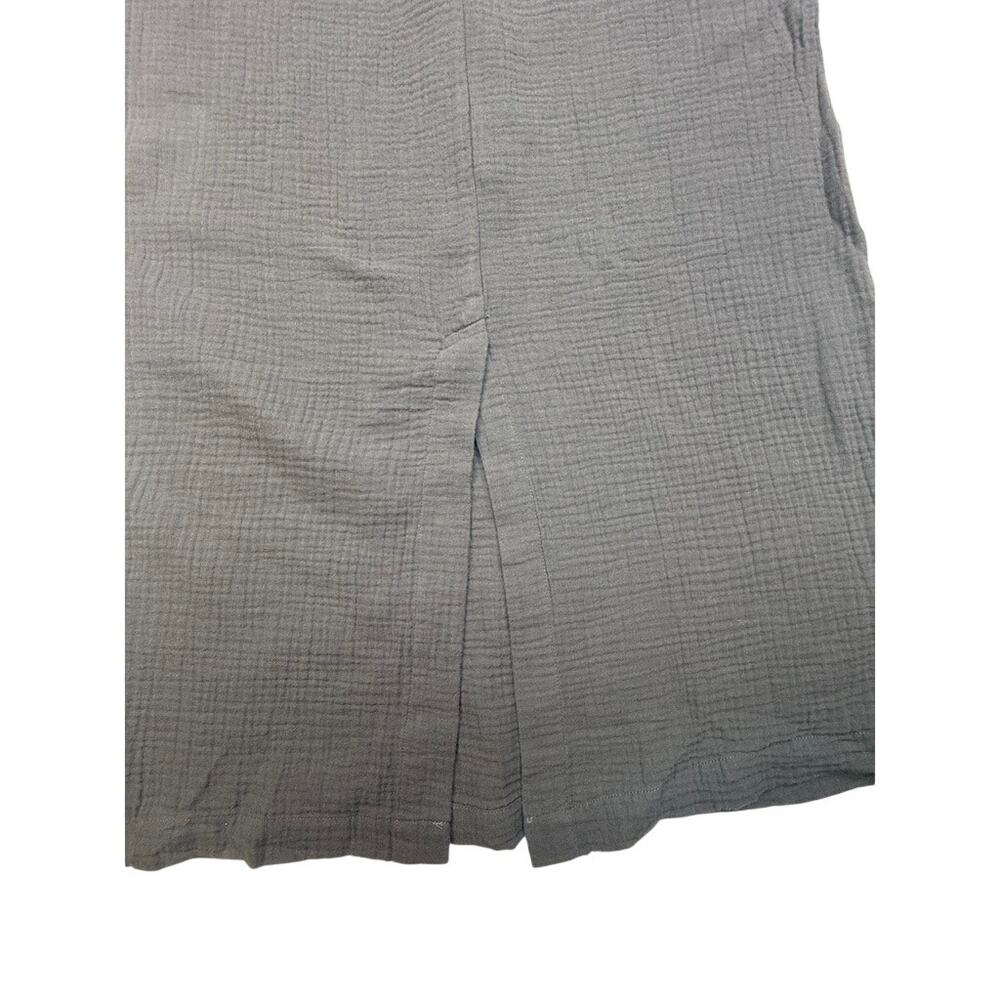 Faherty Organic Cotton Westport Tank Dress Washed Black Midi Belted Small - Picture 10 of 10